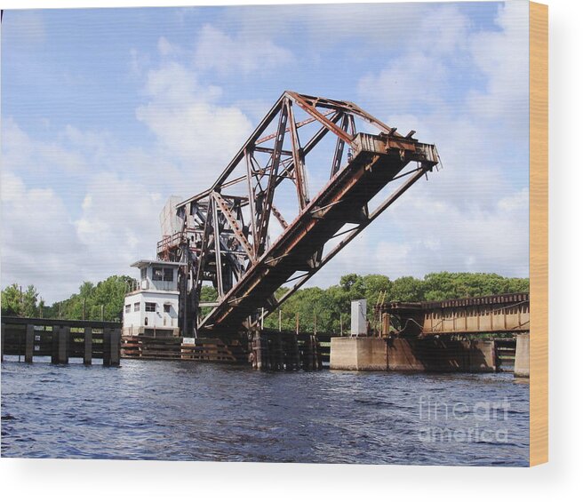 Building Wood Print featuring the photograph Up good bridge by Jack Norton