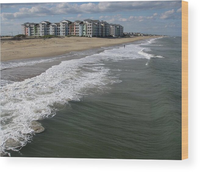 Kathy Long Wood Print featuring the photograph Virginia Beach Homes 2 by Kathy Long