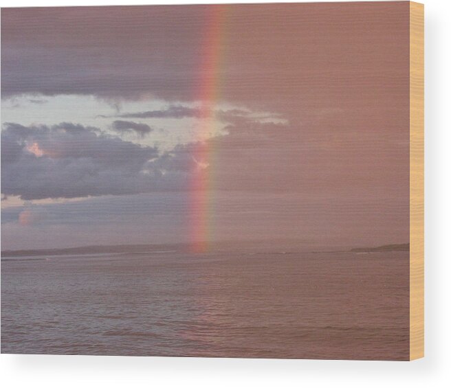 Rainbow Wood Print featuring the photograph Water Colors by Mary McAvoy