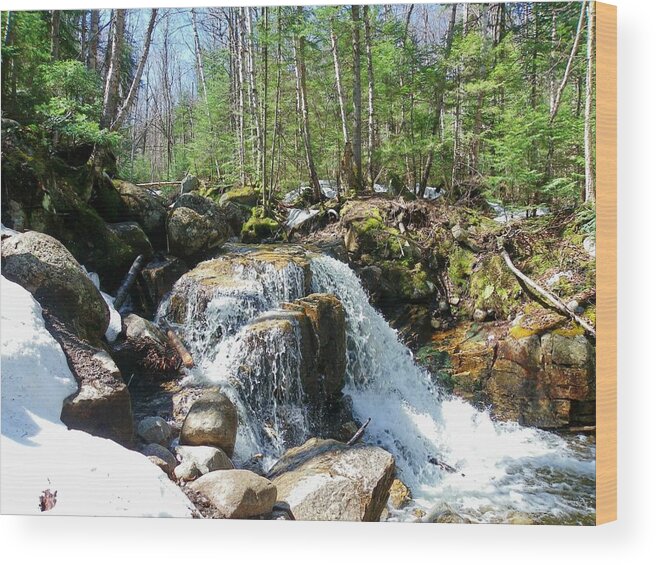 Mount Willard Wood Print featuring the photograph Waterfall by Wayne Toutaint