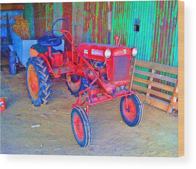 Tractor Wood Print featuring the photograph When Tractors Were Tractors by Duncan Pearson