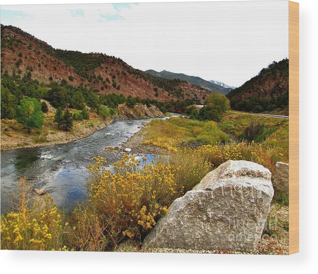 River Wood Print featuring the photograph Wilderness Serenity by Marilyn Smith