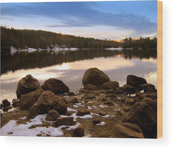 Sunset Wood Print featuring the photograph Winter Sunset by Bruce Carpenter