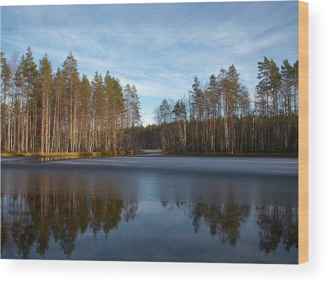 Lehtokukka Wood Print featuring the photograph Liesilampi 5 by Jouko Lehto
