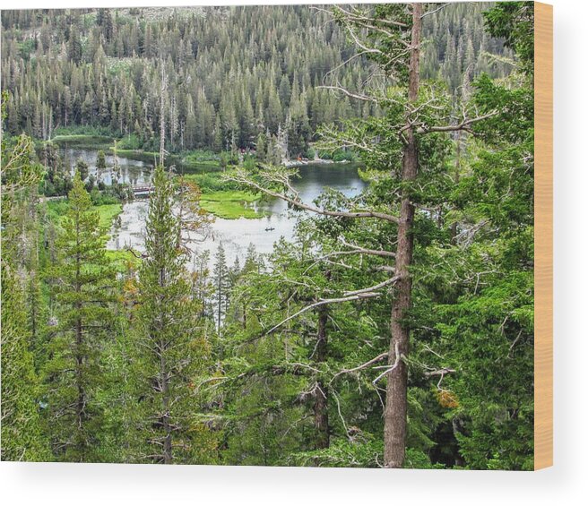 Trees Wood Print featuring the photograph Above Twin Lakes #1 by Marilyn Diaz