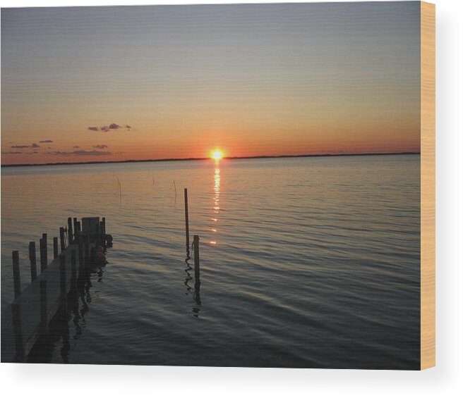 Sunset Wood Print featuring the photograph Carolina Sunset #1 by Marlene Robbins