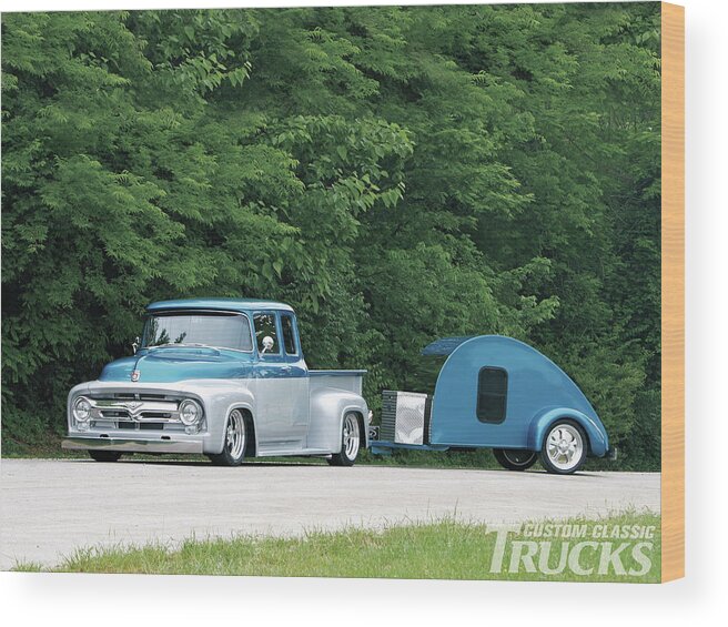 Ford F-100 Wood Print featuring the digital art Ford F-100 #1 by Super Lovely