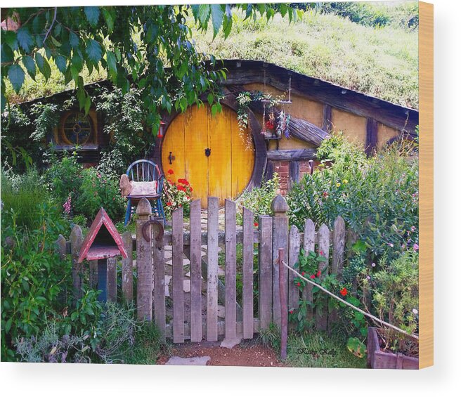 Hobbit's Front Gate Wood Print featuring the photograph Hobbit's Front Gate by Kathy Kelly