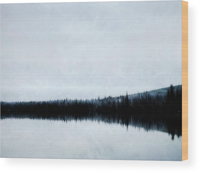 Winter Wood Print featuring the photograph Lac Le Jeune by Theresa Tahara