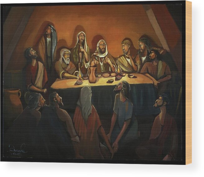 #assyrian Art # Chaldean Art # Last Supper # Paul Wood Print featuring the painting Last supper by Paul Batou