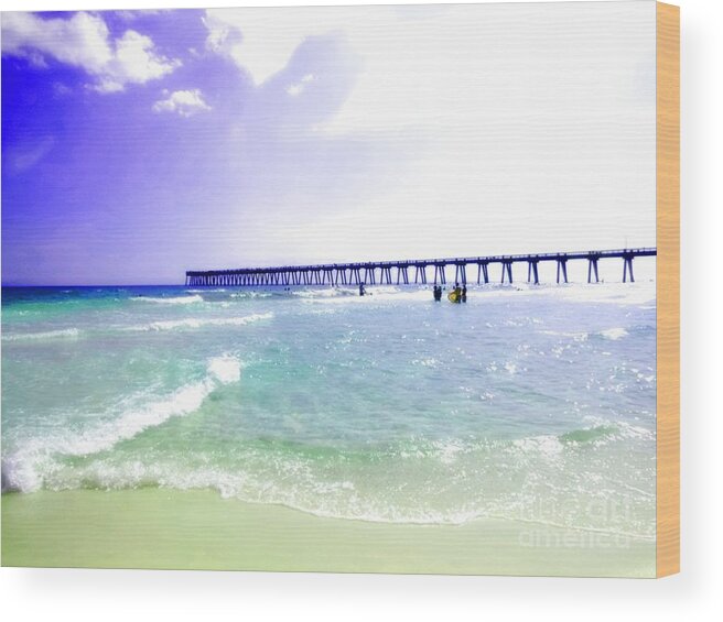 Navarre Wood Print featuring the photograph Navarre Beach Florida #2 by James and Donna Daugherty