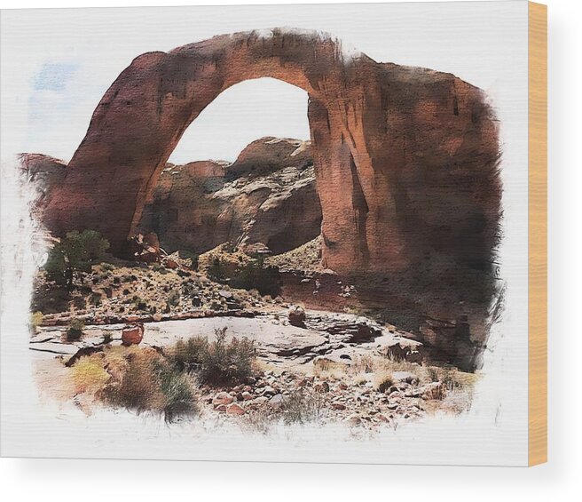 United States Wood Print featuring the photograph Rainbow Bridge National Monument #1 by Joseph Hendrix