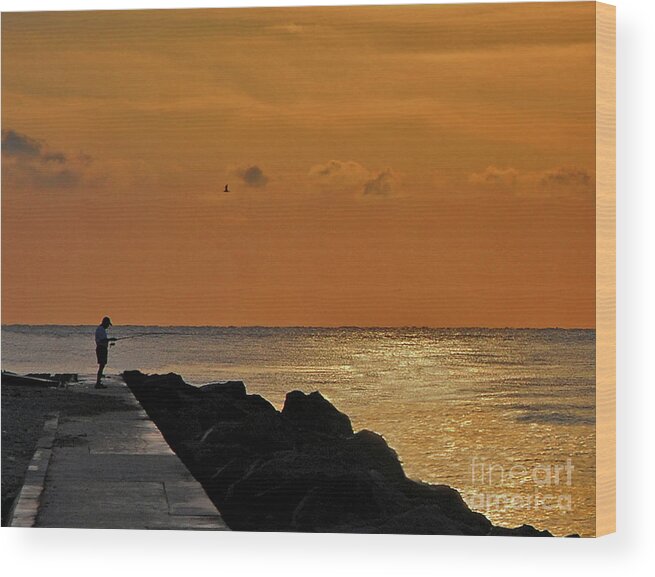 Sunrise Wood Print featuring the photograph 10- Solitude by Joseph Keane