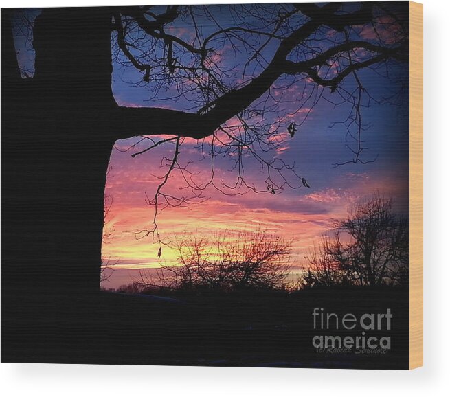 Sunset Wood Print featuring the photograph Sunset #2 by Rabiah Seminole