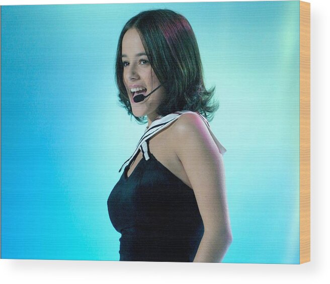 Alizee Wood Print featuring the digital art Alizee #3 by Maye Loeser