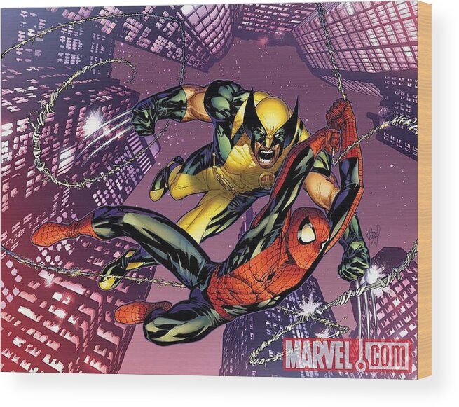 Spider-man Wood Print featuring the digital art Spider-Man #3 by Maye Loeser