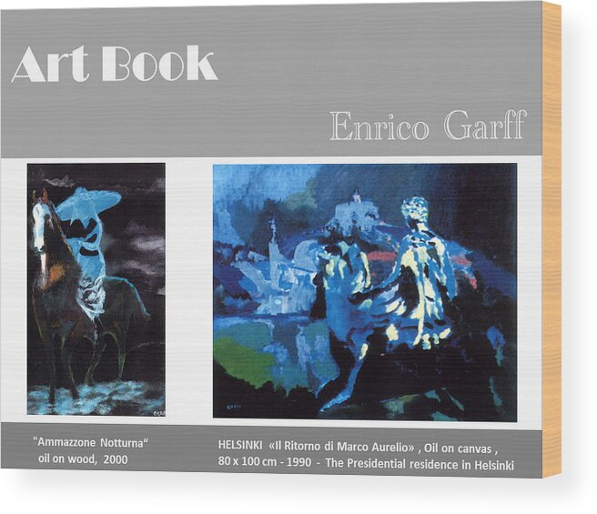 Marcus Aurelius Wood Print featuring the painting Art Book by Enrico Garff