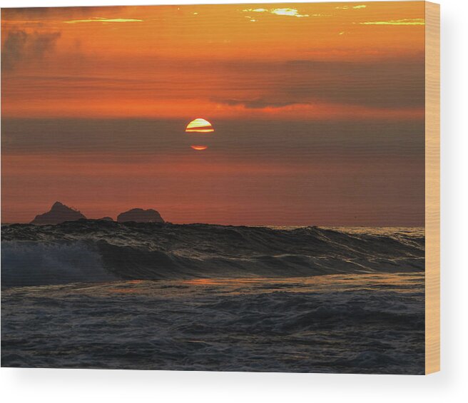 Sunset Wood Print featuring the photograph Sunset #4 by Cesar Vieira