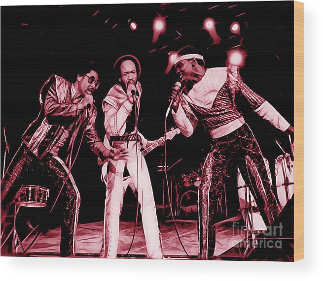 Earth Wind And Fire Wood Print featuring the mixed media Earth Wind and Fire Collection #6 by Marvin Blaine