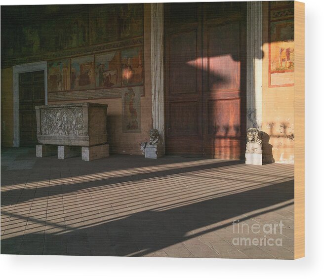 Basilica Papale Di San Lorenzo Fuori Le Mura Wood Print featuring the photograph Entrance #7 by Joseph Yarbrough