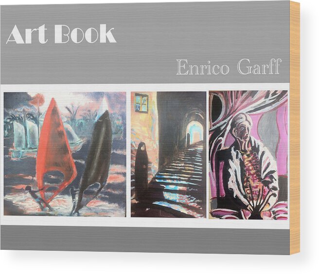 Windurfers Wood Print featuring the painting Art Book by Enrico Garff