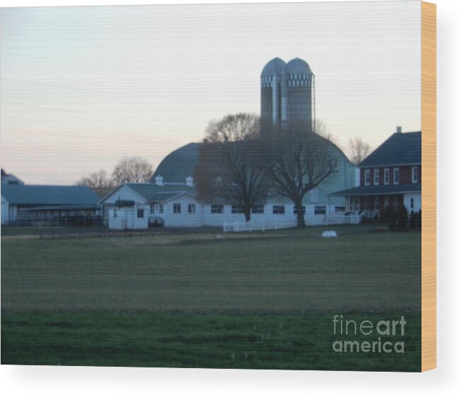 Amish Wood Print featuring the photograph A Glorious Amish Evening by Christine Clark