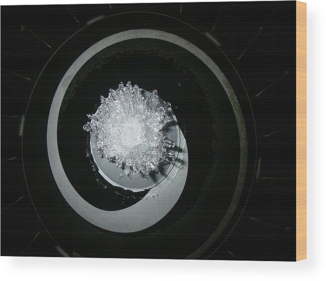 Aviation Wood Print featuring the photograph A320 Spinner Ice by Strato ThreeSIXTYFive