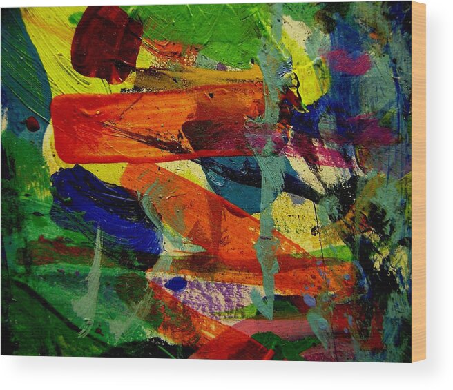 Abstract Wood Print featuring the painting abstract II by John Nolan