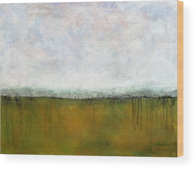 Landscape Wood Print featuring the painting Abstract Landscape #311 by Jim Whalen