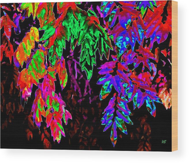 Abstract Wood Print featuring the digital art Abstract Wisteria by Will Borden