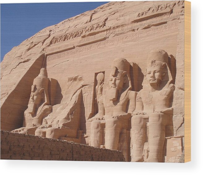 Africa Wood Print featuring the photograph Abu Simbel by Richard Deurer