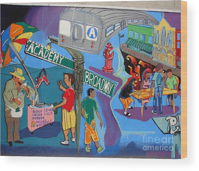Graffiti Wood Print featuring the photograph Academy and Broadway by Cole Thompson