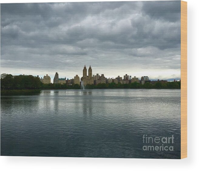 Central Park Wood Print featuring the photograph Across The Lake by Dennis Richardson