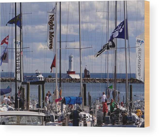 Sailing Wood Print featuring the photograph After the Race by Keith Stokes