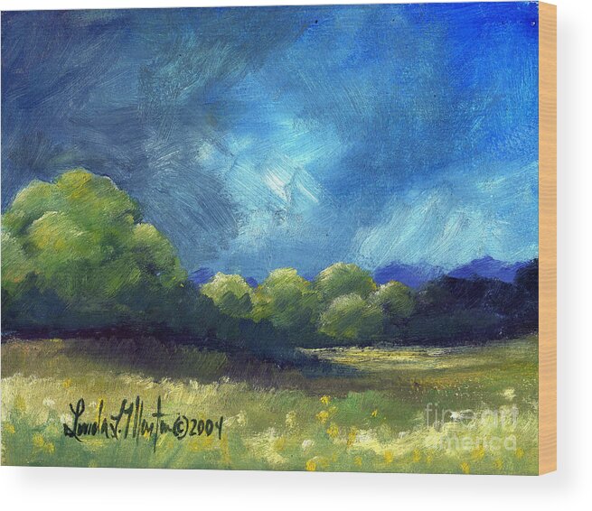Oil Painting Wood Print featuring the painting After The Storm by Linda L Martin