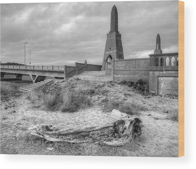 Alsea Wood Print featuring the photograph Alsea Bay Bridge by HW Kateley
