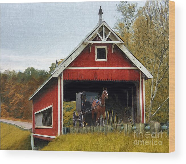 Amish Wood Print featuring the photograph Amish Era by Tom Griffithe