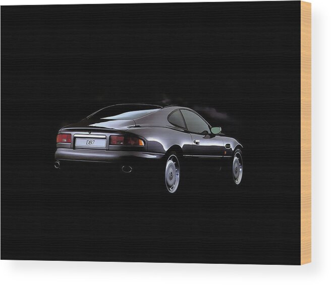 Aston Martin Db7 Wood Print featuring the digital art Aston Martin DB7 by Maye Loeser