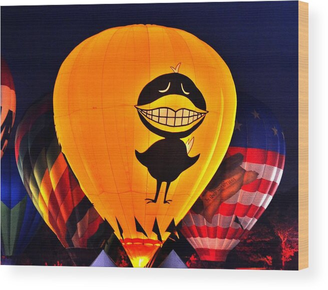 Balloons Wood Print featuring the photograph Balloon Festival by Eileen Brymer