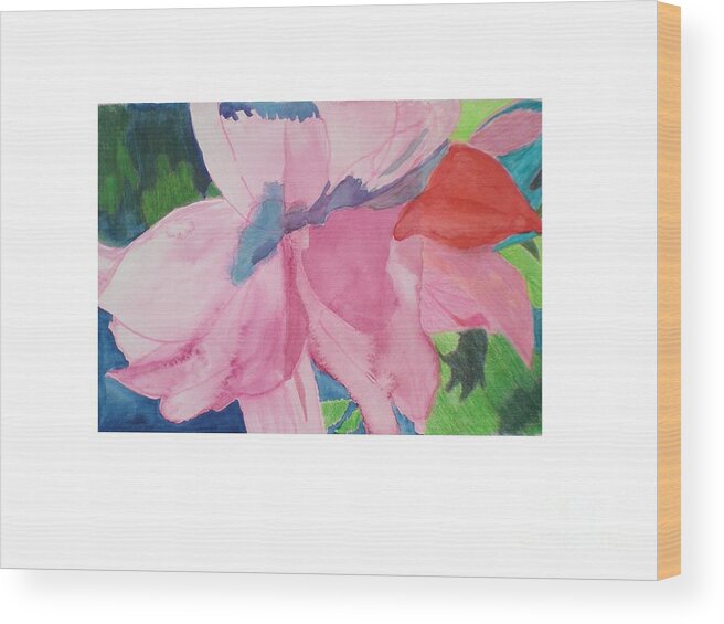 Flower Wood Print featuring the painting Beautiful Azalea by Hal Newhouser
