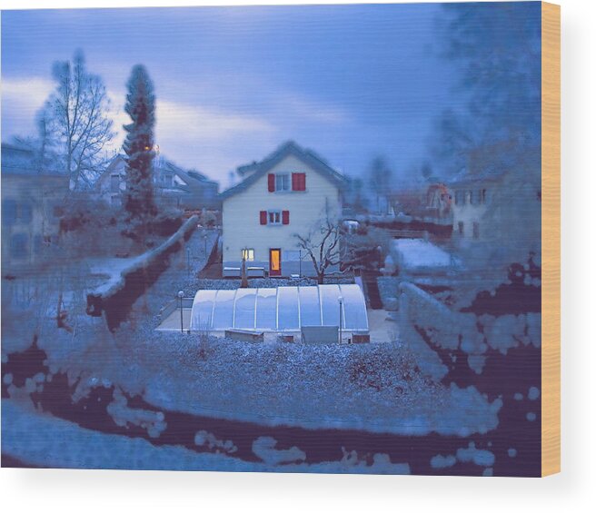 Landscape Wood Print featuring the photograph Blue Morn by Chuck Shafer