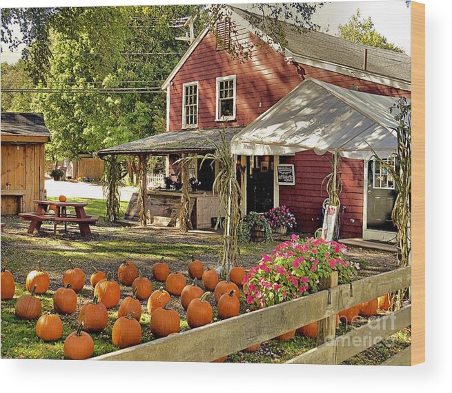 Bramhall's Country Store Wood Print featuring the photograph Bramhalls Country Store Fall 2015 by Janice Drew