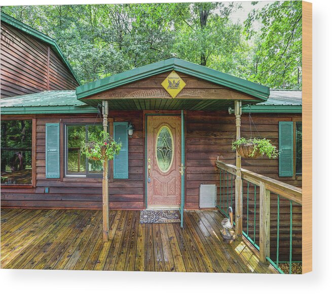 Real Estate Photography Wood Print featuring the photograph Burns Rd Entrance by Jeff Kurtz