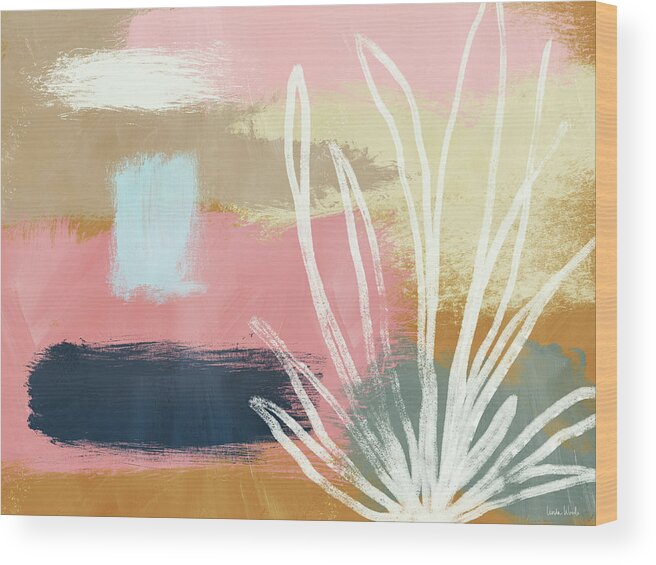 Abstract Wood Print featuring the mixed media California Abstract- Art by Linda Woods by Linda Woods