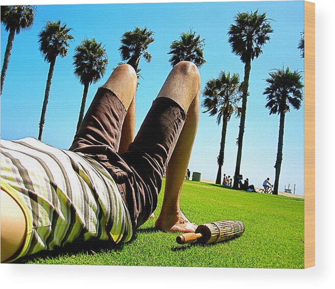 Palm Trees Wood Print featuring the photograph California Dreaming by Amber Abbott