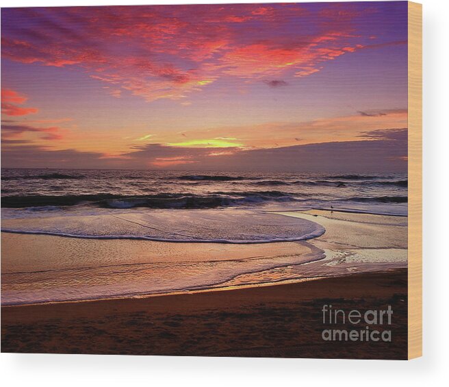 Sunrise-seascape Wood Print featuring the photograph Calm after the Storm by Scott Cameron