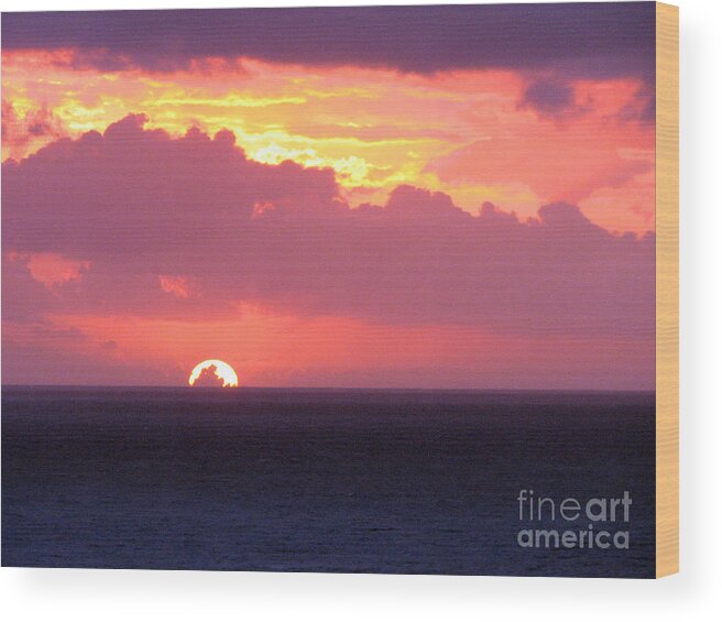 Sunrise Wood Print featuring the photograph Sunrise Interrupted by Rick Locke - Out of the Corner of My Eye