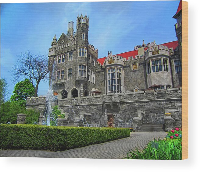 Canada Wood Print featuring the photograph Casa Loma Castle in Toronto y1 by Carlos Diaz
