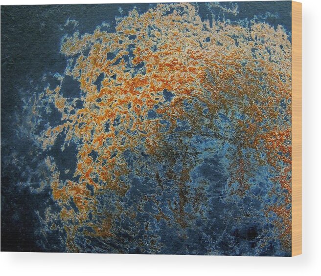 Abstract Wood Print featuring the photograph Cast Iron Nebula by Denise Clark