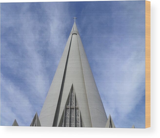 Cathedral Wood Print featuring the photograph Cathedral Minor Basilica Our Lady of Glory by Bruna Lima